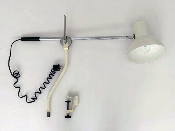Image 1 of lampe de table à pince, design industriel