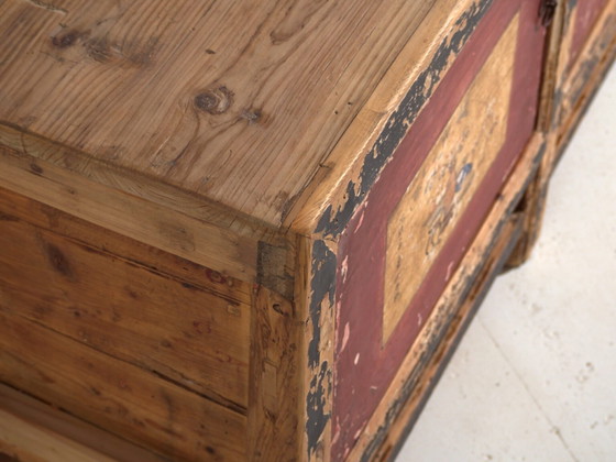 Credenza antica dipinta in legno di pino – Shanxi, circa 1930 – Credenze con vetrina (photo 18 of 39)