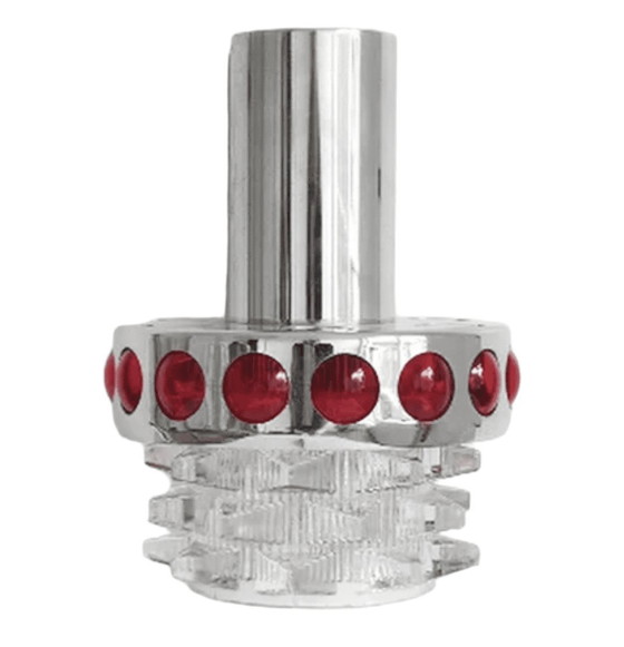 Image 1 of Vintage Space Age wall lamp chrome red glass Massive Raak Amsterdam 1970s