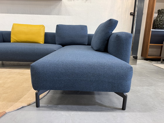 Image 1 of Pode Ziggy Ecksofa, blauer Wollstoff, 275 x 220