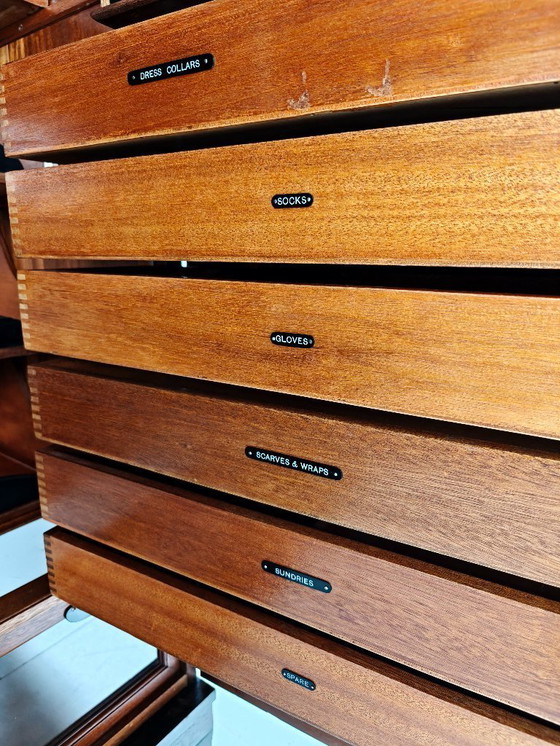 Image 1 of Beautiful English Art Deco Compactom Ltd Men's Wardrobe from the 1920s