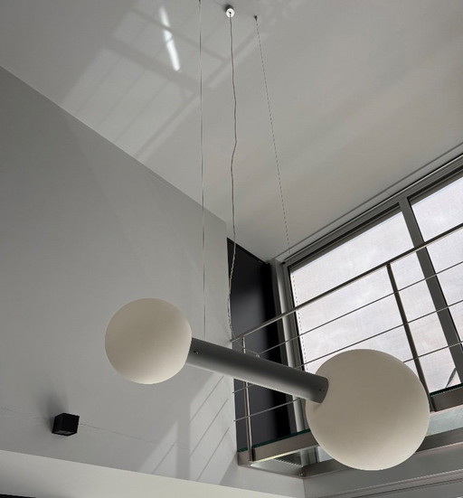 Iconische Delta Light O2-Oxygen Hanglamp – Frans Van Praet – Zeldzame Uitvoering – hanglampen, Plastic, Metal