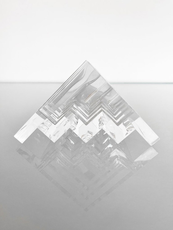 Image 1 of Vintage Guzzini Acrylic Pen Tray Desk Organizer