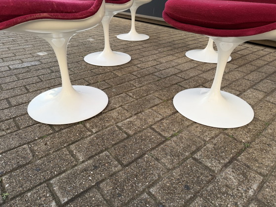 Image 1 of 6x original vintage Knoll Tulip dining chairs Eero Saarinen