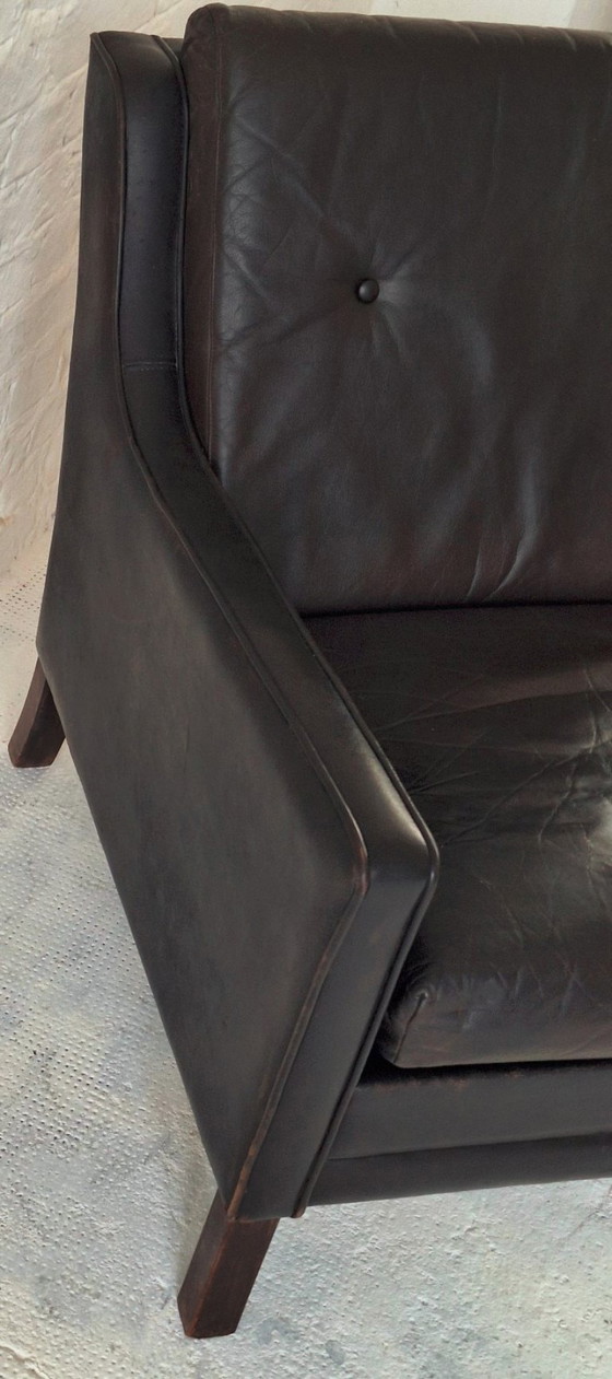 Danish Mid-Century Dark Brown Leather Lounge Chair, 1960s – Armchairs (photo 4 of 8)