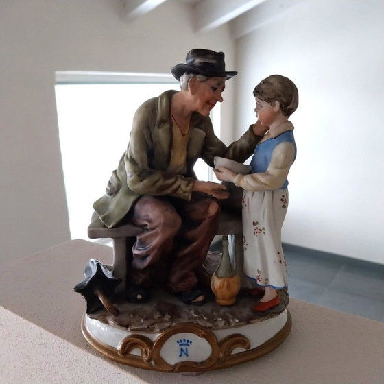 Image 1 of Christmas gift Vintage porcelain figurine in Capodimonte original