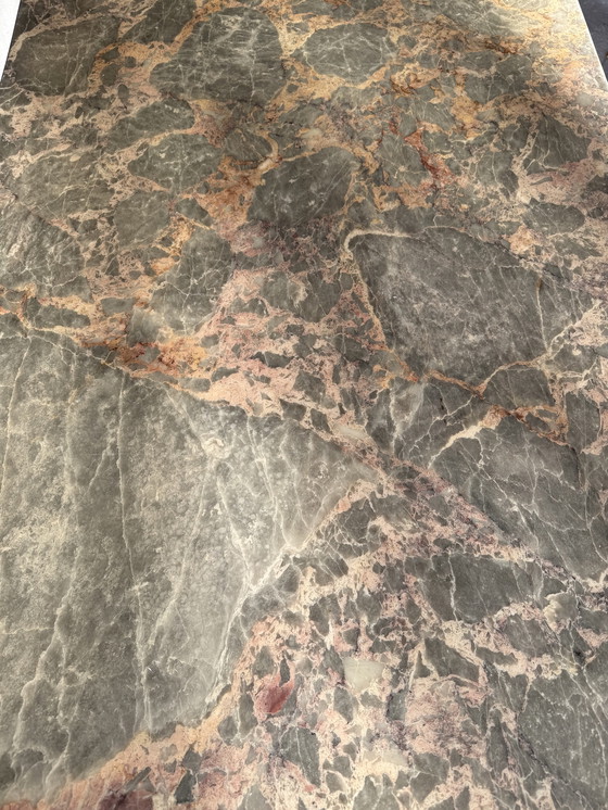 Image 1 of Vintage Fior di Pesco marmeren eettafel, Italië 1980