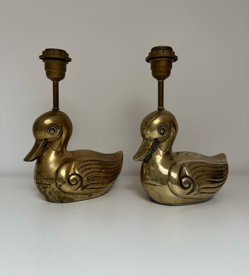 Pair of zoomorphic (animal) lamps