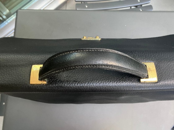 Valextra Leather Briefcase / Document Bag - Black - With Certificate & Key – Laptop bags, Lambskin (photo 3 of 9)