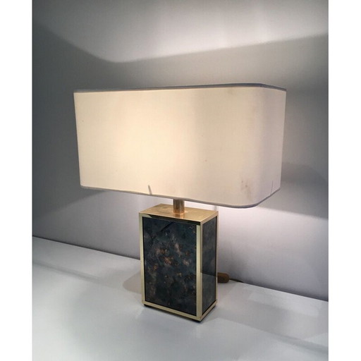 Lampada vintage in metallo dorato, 1970