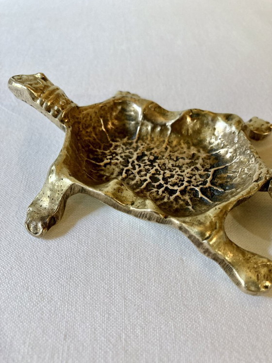Image 1 of Brass turtle ashtray, 1970s