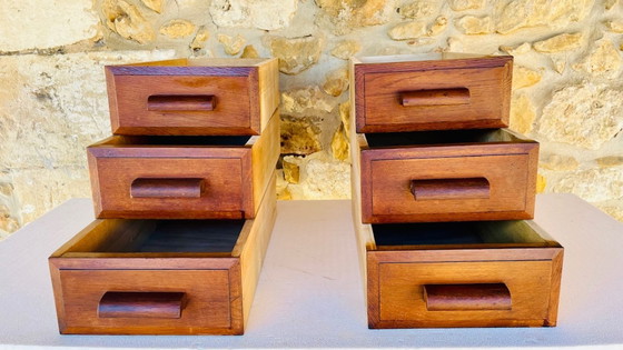 Image 1 of Eichenkommoden im Mid-Century-Modern-Stil, 1940er Jahre, 2er-Set