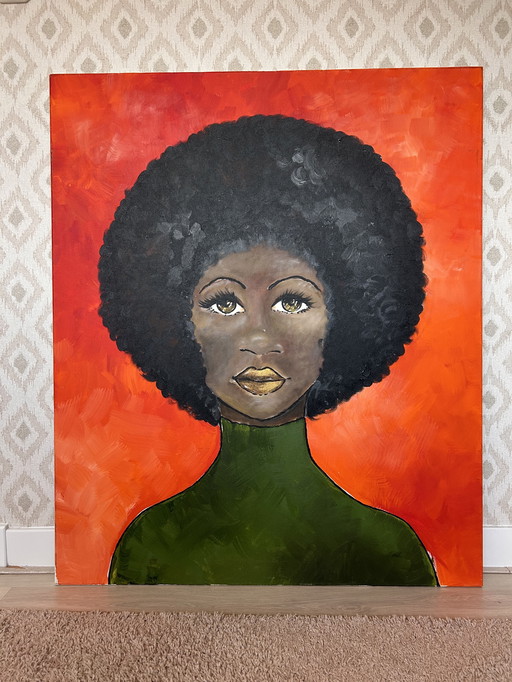 Schilderij acryl op katoen