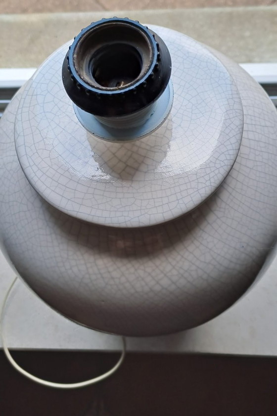 Beautiful ecru ceramic craquelé lamp base.🛋️ – Table lamps, Stone (photo 3 of 21)