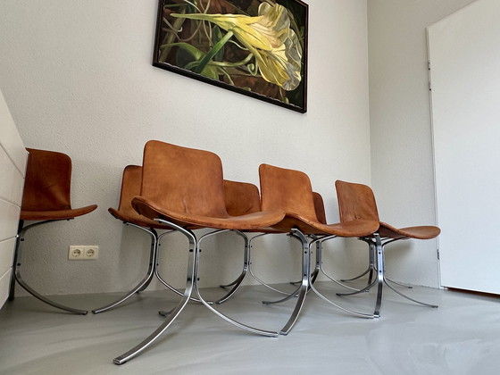 Image 1 of Vintage chairs PK9 PK 9 Poul Kjærholm Kjaerholm from EKC 8 pieces