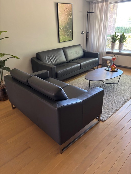 Leolux Antonia Royale 3-Zits + 2-Zits – banken, Leather, Metal (photo 2 of 10)