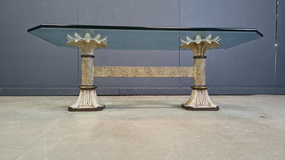 Image 1 of Vintage cast iron flower coffee table, 1960s