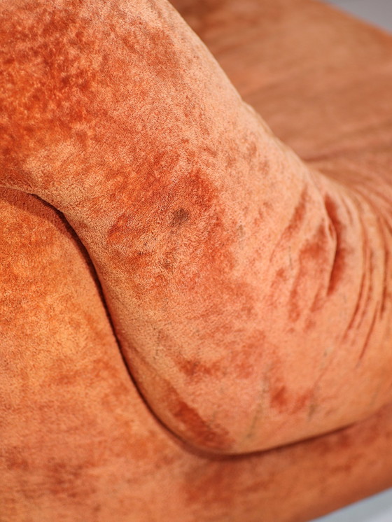 Image 1 of (2x) Italian Armchair Orange Vintage 1970s