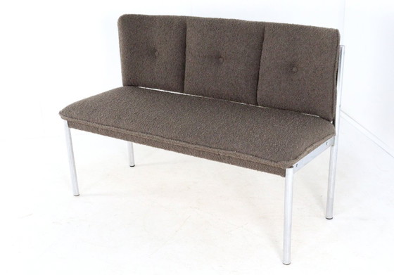Image 1 of Vintage eetkamerbankje stoelen eetstoelen nieuw gestoffeerd
