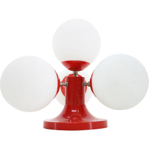 Lampada da soffitto vintage Sputnik in stile spaziale di Flushmount, Germania, 1970
