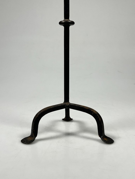 Image 1 of Vintage Brutalist XL Candlestick, Cast Iron, 5 Arms, 1950s