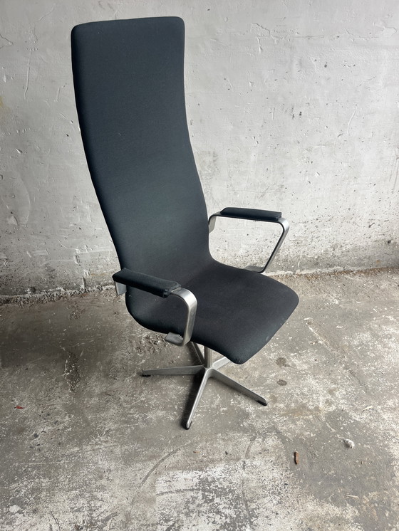 Image 1 of Fritz Hansen FH3605 swivel chair with high backrest – 1970s