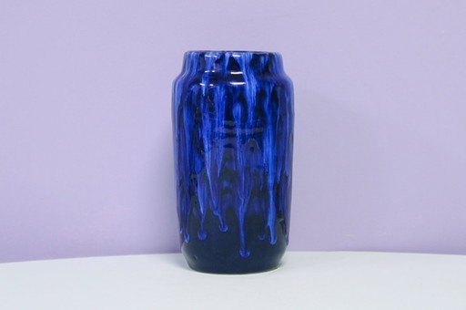 shiny blue West Germany vase