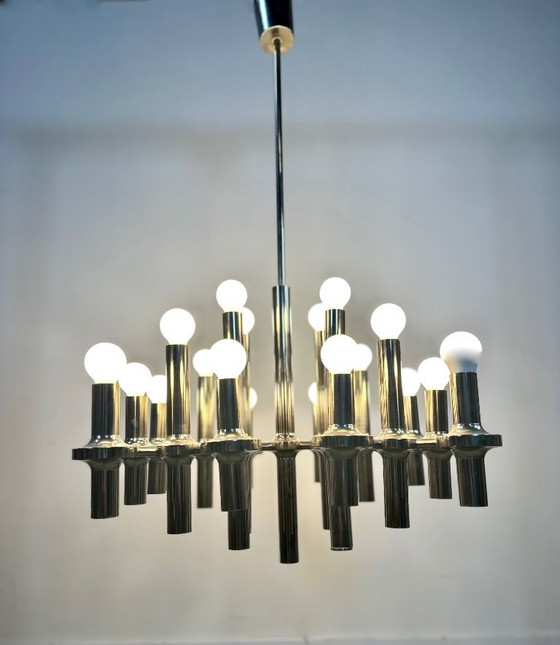 Image 1 of Lustre Gaetano Sciolari 24 Feux Design Italien 1970'S