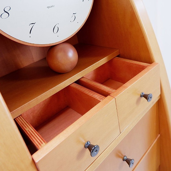 Image 1 of Colonne de tiroirs et horloge vintage 