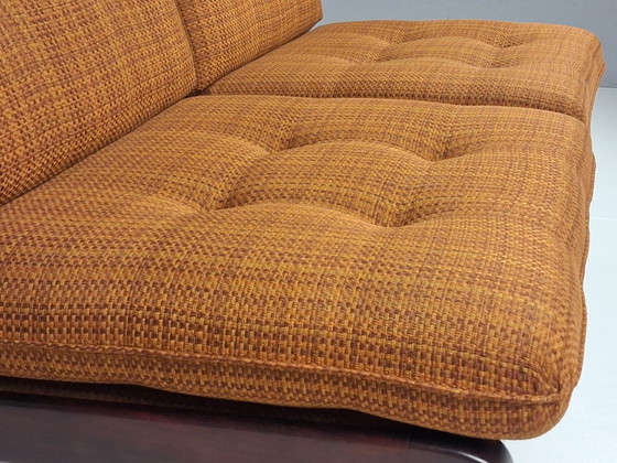 Vintage 2-zitsbank, jaren 70 – 2 zitsbanken, Textile, Wood (photo 9 of 10)