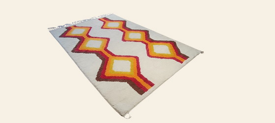 Image 1 of Vintage rug Berber 2x3 wool interior wool rug retro