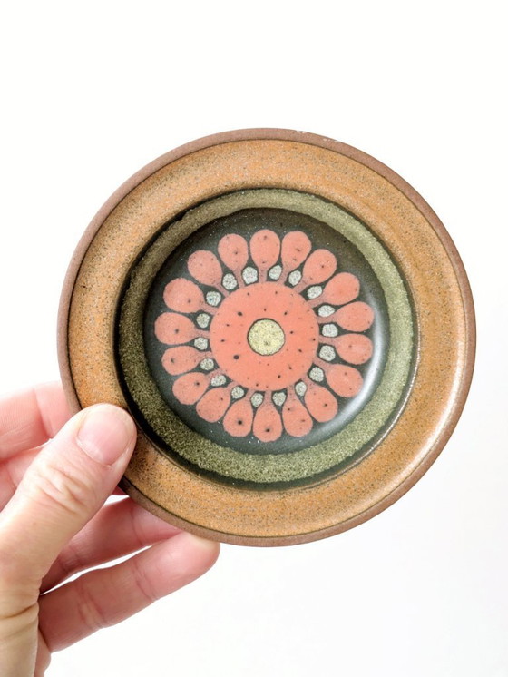 Image 1 of Set di 5 sottobicchieri in ceramica vintage | KMK Germania Ovest |1960s