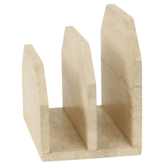 Vintage Magazine Rack Travertine Natural Stone Seventies (photo 3 of 22)
