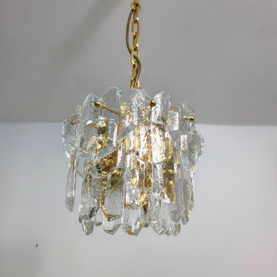 Image 1 of Kalmar Franken Palazzo Kronleuchter aus der Mitte des 20. Jahrhunderts, 70er Jahre, Eisglas