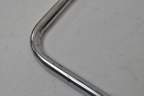 Image 1 of Set van 4 sledeframe stoelen – chroom & linnen (Chioccarello Lino) – herbekleed