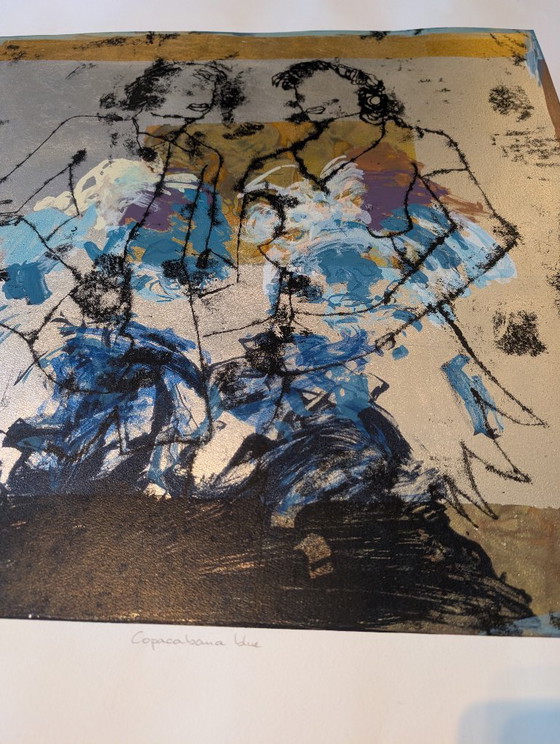 Sjer Jacobs Siebdruck "Copacabana Blue" – Kunst, Papier (photo 3 of 7)