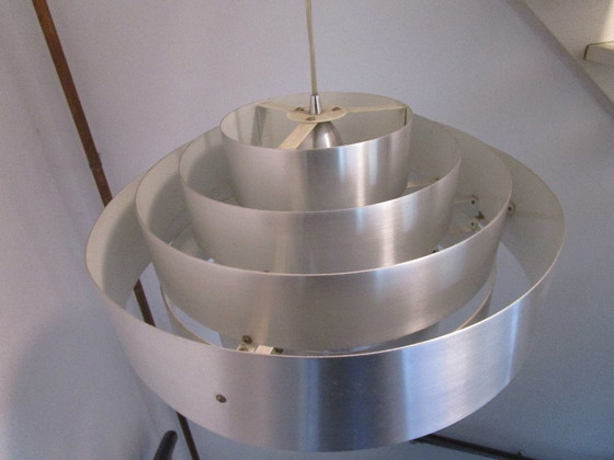 Image 1 of Lampe suspendue Linea Verdace en acier inoxydable.