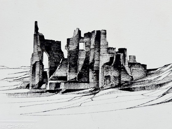 Image 1 of Eugène Eechaut (1928-2019) - Landscape in Ink (1970)