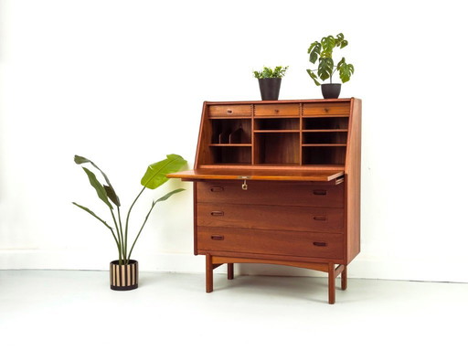 Teak Secretary Desk by Bernhard Pedersen & Søn, 1960s