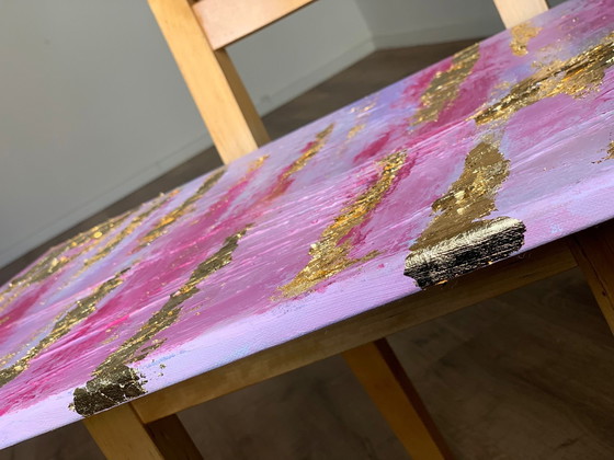 Image 1 of Acrylverfschilderij, "Gouden Horizon"