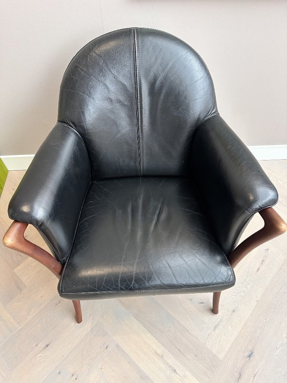 Poltrona Vintage Anni '90 – Poltrone, Leather, Wood (photo 3 of 5)
