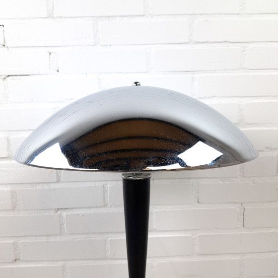 Vintage Floor lamp Mushroom Bauhaus Style, Floor lights, Chrome, Metal, Silver (photo 9 of 11)