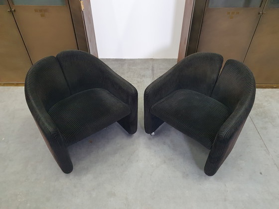 Image 1 of 2x Vintage Eugenio Gerli Tecno mobile lounge chair