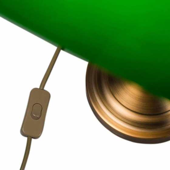 Lampada da scrivania Notary da banchiere ottone opaco, Lampade da tavolo, Metallo, Vintage (foto 6 di 9)