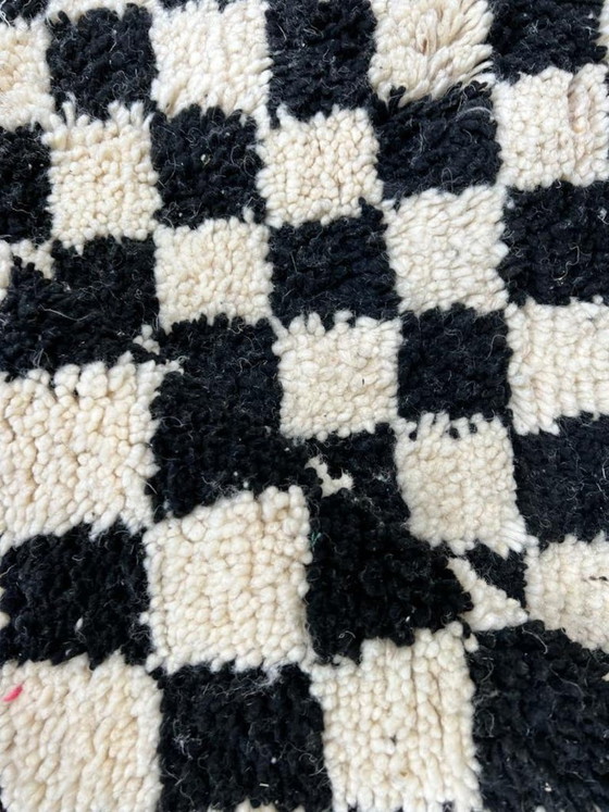 Image 1 of Tapis Beni Ourain fait main 300cmx200cm : Authentique tapis marocain en laine, design géométrique