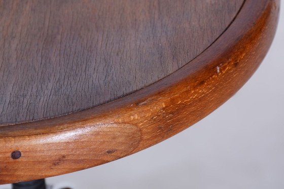 Restored Bauhaus Piano Stool, by Mücke-Melder, Solid Beech, Chrome, Czech, 1930s – Metal, Wood (photo 9 of 9)