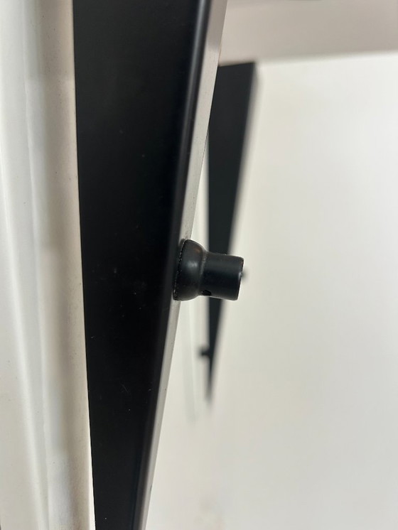 Image 1 of Coppia di applique vintage, metallo laccato bianco e nero, Francia, 1970