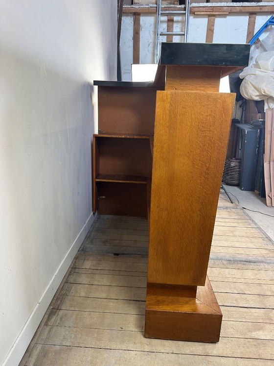 Image 1 of Bar vintage années 50/60 en placage chêne et plateau Formica