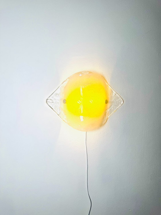 Model 4636/2 Ice Glass Wall Lamp by Carlo Nason for Franken KG, Germany, 1970s – Wall lights, Murano Glass (photo 5 of 7)