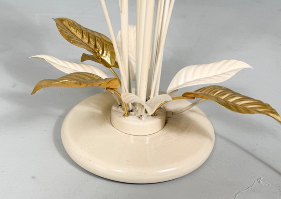 Image 1 of Lámpara de pie floral, estilo Hollywood Regency, años 70